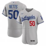 Camiseta Beisbol Hombre Los Angeles Dodgers Mookie Betts Segunda Autentico Gris Camiseta Beisbol Hombre Los Angeles Dodgers Mookie Betts Segunda Autentico Gris