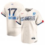 Camiseta Beisbol Hombre Los Angeles Dodgers Shohei Ohtani 2024 City Connect Limited Crema Camiseta Beisbol Hombre Los Angeles Dodgers Shohei Ohtani 2024 City Connect Limited Crema