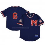 Camiseta Beisbol Hombre Memphis Sox 6 Rings & Crwns Mesh Replica V-Neck Azul