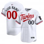 Camiseta Beisbol Hombre Minnesota Twins Primera Limited Personalizada Blanco