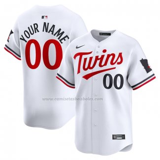 Camiseta Beisbol Hombre Minnesota Twins Primera Limited Personalizada Blanco