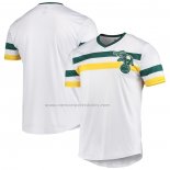 Camiseta Beisbol Hombre Oakland Athletics Cooperstown Collection V-Neck Blanco