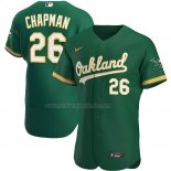 Camiseta Beisbol Hombre Oakland Athletics Matt Chapman Kelly Alterno Autentico Verde