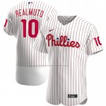 Camiseta Beisbol Hombre Philadelphia Phillies JT Realmuto Primera Autentico Blanco Camiseta Beisbol Hombre Philadelphia Phillies JT Realmuto Primera Autentico Blanco