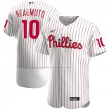 Camiseta Beisbol Hombre Philadelphia Phillies JT Realmuto Primera Autentico Blanco