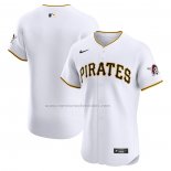 Camiseta Beisbol Hombre Pittsburgh Pirates Primera Elite Blanco