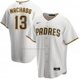 Camiseta Beisbol Hombre San Diego Padres Manny Machado Alterno Replica Blanco