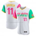 Camiseta Beisbol Hombre San Diego Padres Yu Darvish 2022 City Connect Autentico Blanco