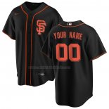 Camiseta Beisbol Hombre San Francisco Giants Alterno Replica Personalizada Negro