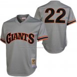 Camiseta Beisbol Hombre San Francisco Giants Will Clark Mitchell & Ness 1989 Autentico Cooperstown Collection Batting Practice Gris