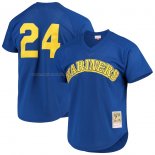 Camiseta Beisbol Hombre Seattle Mariners Ken Griffey Jr. Mitchell & Ness Cooperstown Mesh Batting Practice Azul