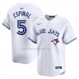 Camiseta Beisbol Hombre Toronto Blue Jays Santiago Espinal Primera Limited Blanco