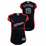 Camiseta Beisbol Mujer All Star 2019 Colorado Rockies Charlie Blackmon Workout National League Azul Camiseta Beisbol Mujer All Star 2019 Colorado Rockies Charlie Blackmon Workout National League Azul