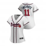 Camiseta Beisbol Mujer Atlanta Braves Ender Inciarte Replica Primera 2020 Blanco
