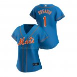 Camiseta Beisbol Mujer New York Mets Amed Rosario Replica Alterno 2020 Azul