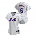 Camiseta Beisbol Mujer New York Mets Jeff Mcneil Replica Primera 2020 Blanco
