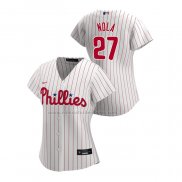 Camiseta Beisbol Mujer Philadelphia Phillies Aaron Nola Replica Primera 2020 Blanco