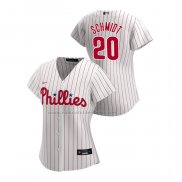 Camiseta Beisbol Mujer Philadelphia Phillies Mike Schmidt Replica Primera 2020 Blanco