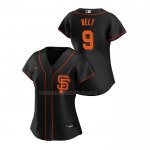 Camiseta Beisbol Mujer San Francisco Giants Brandon Belt Replica Alterno 2020 Negro Camiseta Beisbol Mujer San Francisco Giants Brandon Belt Replica Alterno 2020 Negro