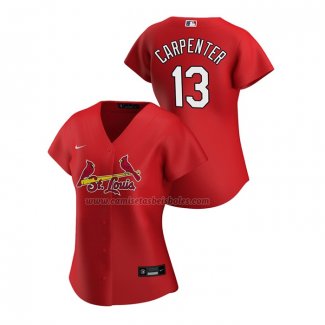 Camiseta Beisbol Mujer St. Louis Cardinals Matt Carpenter Replica Alterno 2020 Rojo