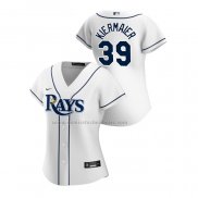 Camiseta Beisbol Mujer Tampa Bay Rays Kevin Kiermaier Replica Primera 2020 Blanco