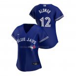 Camiseta Beisbol Mujer Toronto Blue Jays Roberto Alomar Replica Alterno 2020 Azul
