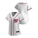 Camiseta Beisbol Mujer Washington Nationals Replica Primera 2020 Blanco