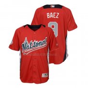 Camiseta Beisbol Nino All Star 2018 Javier Baez Primera Run Derby National League Rojo