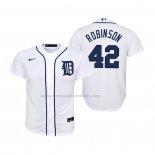 Camiseta Beisbol Nino Detroit Tigers Jackie Robinson Replica Primera Blanco