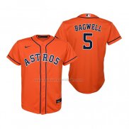 Camiseta Beisbol Nino Houston Astros Jeff Bagwell Replica Alterno Naranja