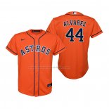Camiseta Beisbol Nino Houston Astros Yordan Alvarez Replica Alterno Naranja