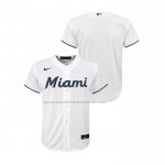Camiseta Beisbol Nino Miami Marlins Replica Primera Blanco