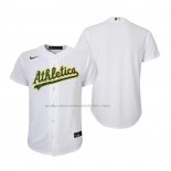 Camiseta Beisbol Nino Oakland Athletics Replica Primera Blanco
