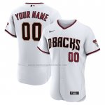 Camiseta Beisbol Hombre Arizona Diamondbacks Primera Autentico Personalizada Blanco Camiseta Beisbol Hombre Arizona Diamondbacks Primera Autentico Personalizada Blanco