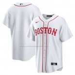 Camiseta Beisbol Hombre Boston Red Sox Alterno Replica Blanco