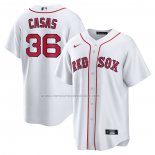 Camiseta Beisbol Hombre Boston Red Sox Triston Casas Primera Replica Blanco