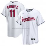 Camiseta Beisbol Hombre Cleveland Guardians Jose Ramirez Replica Blanco