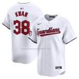 Camiseta Beisbol Hombre Cleveland Guardians Steven Kwan Primera Limited Blanco