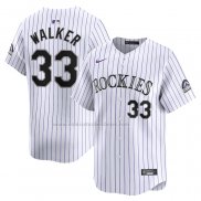 Camiseta Beisbol Hombre Colorado Rockies Larry Walker Primera Limited Blanco
