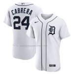 Camiseta Beisbol Hombre Detroit Tigers Miguel Cabrera Primera Autentico Blanco Camiseta Beisbol Hombre Detroit Tigers Miguel Cabrera Primera Autentico Blanco