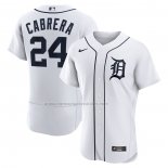 Camiseta Beisbol Hombre Detroit Tigers Miguel Cabrera Primera Autentico Blanco