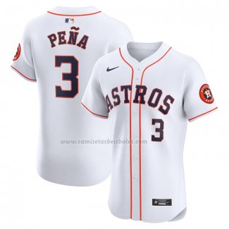 Camiseta Beisbol Hombre Houston Astros Jeremy Pena Primera Elite Blanco