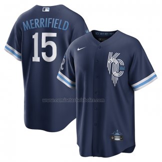 Camiseta Beisbol Hombre Kansas City Royals 2022 City Connect Replica Azul