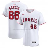 Camiseta Beisbol Hombre Los Angeles Angels Luis Garcia Primera Elite Blanco