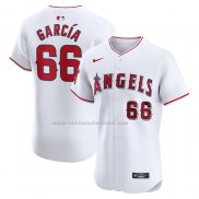 Camiseta Beisbol Hombre Los Angeles Angels Luis Garcia Primera Elite Blanco