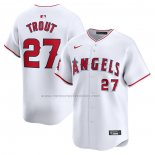 Camiseta Beisbol Hombre Los Angeles Angels Mike Trout Primera Limited Blanco