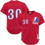 Camiseta Beisbol Hombre Montreal Expos Tim Raines Mitchell & Ness Batting Practice Rojo