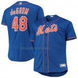 Camiseta Beisbol Hombre New York Mets Jacob deGrom Big & Tall Replica Azul