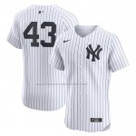 Camiseta Beisbol Hombre New York Yankees Jonathan Loaisiga Primera Elite Blanco