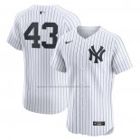 Camiseta Beisbol Hombre New York Yankees Jonathan Loaisiga Primera Elite Blanco